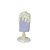 PICOLE DE CERAMICA LILAS  COBERTURA AMARELO CANDY  GRANULADO - Imagem 1