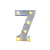 Numero 7 Branco Led Luz Amarela Decorativo Enfeite 22CM - Imagem 1