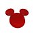 Bandeja Cabeça Mouse Cerâmica Vermelho Decorativo - Imagem 1