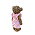 URSINHO DE RESINA EM PE MENINA ROSA BEBE - Imagem 4