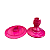 Prato Mosaico Pé Simples Só Boleiras 14,5X22 Fucsia - Imagem 2