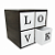 CAIXA LOVE MDF COM GAVETAS MARROM MOD2 - Imagem 2