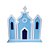 Igreja Festa Junina 2 Janelas Det Redondo Azul Bebê E Branco - Imagem 1