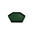 Bandeja Mosaico Sextavada Pequena Verde Folha Decorativa - Imagem 1