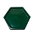 Bandeja Mosaico Sextavada Grande Verde Folha Decorativa - Imagem 3