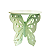 PRATO BORBOLETA GRANDE VERDE CANDY - Imagem 1