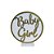 Display Baby Girl Decorar Chá Revelação MDF Branco Dourado - Imagem 1