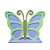Display Grande Borboleta Mdf Lilás Com Verde Candy Decoração - Imagem 1