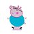 Display MDF Laqueado Pig Azul Decorativo Placa Totem - Imagem 1