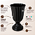 Vaso Plástico Dubai Pequeno Preto Decorativo Flores Jardim - Imagem 6