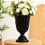 Vaso Plástico Dubai Pequeno Preto Decorativo Flores Jardim - Imagem 2