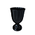 Vaso Plástico Dubai Pequeno Preto Decorativo Flores Jardim - Imagem 1