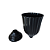 Vaso Plástico Dubai Pequeno Preto Decorativo Flores Jardim - Imagem 2