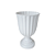 Vaso Plástico Dubai Pequeno Branco Decorativo Flores Jardim - Imagem 1