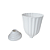 Vaso Plástico Dubai Pequeno Branco Decorativo Flores Jardim - Imagem 2