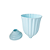Vaso Plástico Dubai Pequeno Azul Bebê Decorativo Flor Jardim - Imagem 2