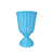 Vaso Plástico Dubai Pequeno Azul Claro Decoração Flores - Imagem 1