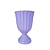 Vaso Plástico Dubai Pequeno Lilás Candy Decorativo Flores - Imagem 1