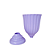 Vaso Plástico Dubai Pequeno Lilás Candy Decorativo Flores - Imagem 2