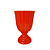 Vaso Plástico Dubai Pequeno Laranja Decorativo Flores Jardim - Imagem 1