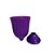 Vaso Plástico Dubai Pequeno Roxo Decorativo Flores Jardim - Imagem 2
