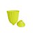 Vaso Plástico Dubai Pequeno Neon Amarelo Decorativo Flores - Imagem 2