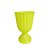 Vaso Plástico Dubai Pequeno Neon Amarelo Decorativo Flores - Imagem 1
