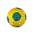 BOLA DE FUTEBOL CERAMICA VERDE E AMARELO - Imagem 3