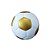 BOLA DE FUTEBOL CERAMICA BRANCO E DOURADO - Imagem 1
