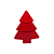 Petisqueira plastica arvore de natal vermelho - Imagem 2