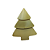 Petisqueira Plástica Árvore De Natal Dourado Decorativo - Imagem 2