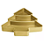 Petisqueira Plástica Árvore De Natal Dourado Decorativo - Imagem 1
