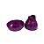 Boleira Cogumelo Pequena Prato Doces Só Boleiras Roxo - Imagem 3