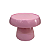 Boleira Cogumelo Média Prato Doces Só Boleiras Rosa Bebê - Imagem 1
