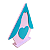 CASINHA MDF GDE ROSA COM VERDE AGUA - Imagem 3