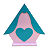 CASINHA MDF GDE ROSA COM VERDE AGUA - Imagem 1
