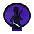 DISPLAY REDONDO MDF PRETO/ROXO - Imagem 1
