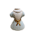 Vestido Ceramica Dourado-Azul bb-Branco - Imagem 3