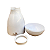 VASO COGUMELO GRANDE BRANCO - Imagem 3