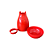 VASO COGUMELO GRANDE VERMELHO - Imagem 2
