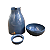 VASO COGUMELO GRANDE AZUL GRIS - Imagem 3