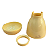 VASO COGUMELO MEDIO AMARELO BUTTER - Imagem 3