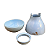 VASO COGUMELO PEQUENO AZUL BEBE - Imagem 3
