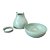 Vaso Cogumelo Pequeno Só Boleiras Decorativo Verde Menta - Imagem 2