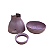 Vaso Cogumelo Pequeno Só Boleiras Decorativo  Lilas Chic - Imagem 3