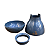 VASO COGUMELO PEQUENO AZUL GRIS - Imagem 3