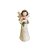 Mini Anjo Bege Com Flor Estatueta Decorativa Totem - Imagem 2