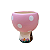 Cachepot Cogumelo Casinha Decorativo Rosa Bebê Cerâmica - Imagem 3
