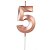 Vela Aniversário Número Design Rose Gold Silver Festas - Imagem 6
