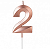 Vela Aniversário Número Design Rose Gold Silver Festas - Imagem 3